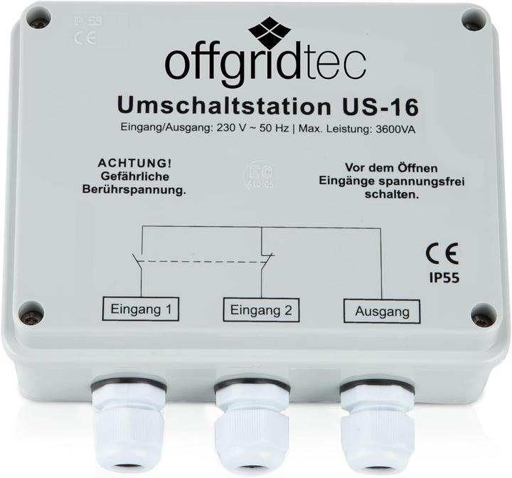 Actual product image Offgridtec Changeover station for mains priority circuit US-16