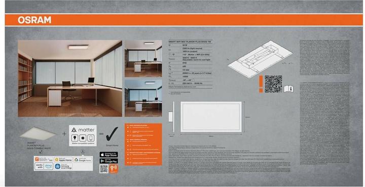 Produktbild Osram LED-Panel 600 x 300 mm, 22 W, 1600 lm, 3000-6500 K, Weiss (1600 lm)