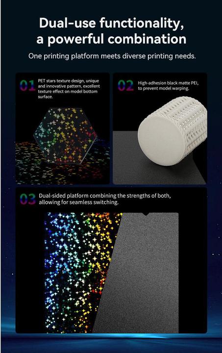 Immagine prodotto Creality Stampa la piattaforma fronte/retro "Stelle