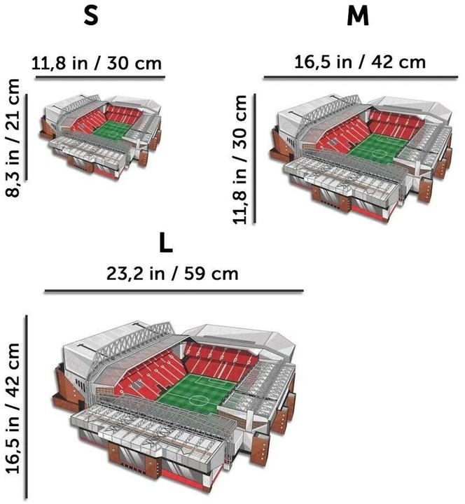 Actual product image Iconic Liverpool FC - Anfield Stadium - Wooden Puzzle Size M (270 pieces) (270 pieces)