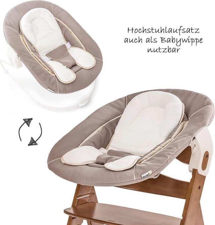 Produktbild Hauck Hochstühle Alpha Plus Walnut Newborn Set - 3-tlg. Hochstuhl (Hochstuhl)
