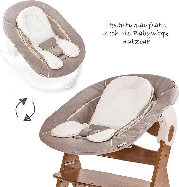 Produktbild Hauck Hochstühle Alpha Plus Walnut Newborn Set - 3-tlg. Hochstuhl (Hochstuhl)