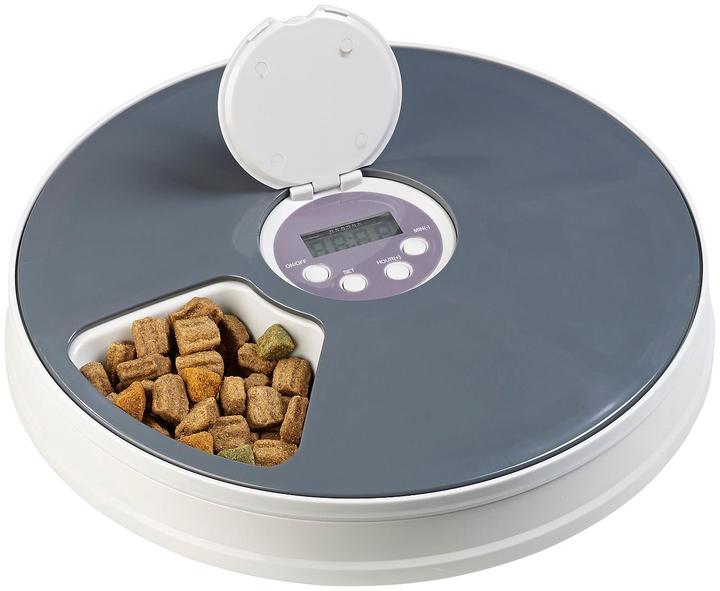 Infactory Timer controlled 6 compartment cat and dog food dispenser