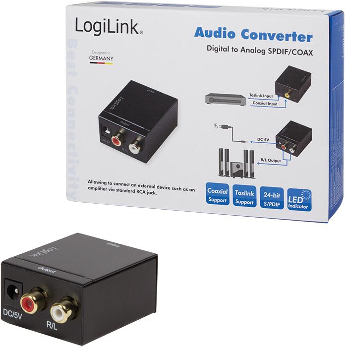 Immagine prodotto LogiLink Convertitore audio (Digitale -> Analogico)