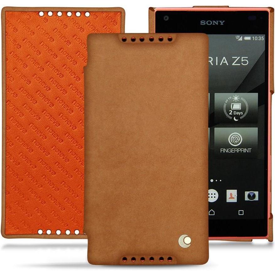 Thumbnail - Noreve Lederschutzhülle horizontal (Sony Xperia Z5 Compact), Smartphone Hülle, Orange
