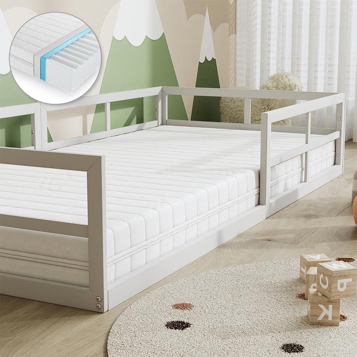 Produktbild VitaliSpa Kinderbett Minno, Weiss, 90x200 mit Matratze (90 x 200 cm)
