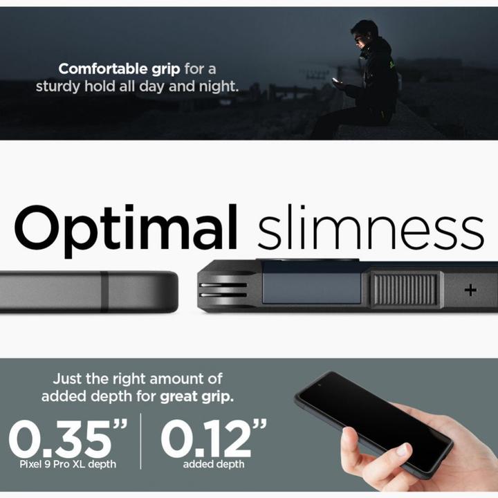 Actual product image Spigen Tough Armor Case for Google Pixel 9 Pro XL Metallic Slate (Google Pixel 9 Pro XL)