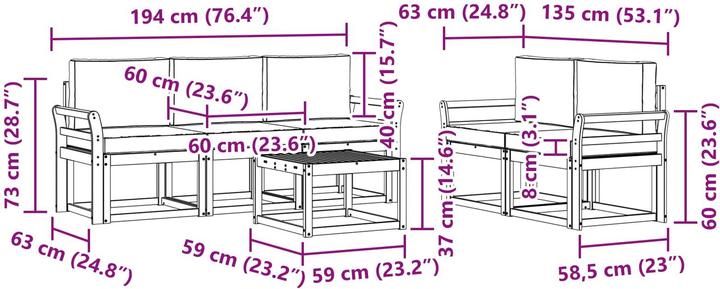 Produktbild vidaXL Outdoor-Sofa