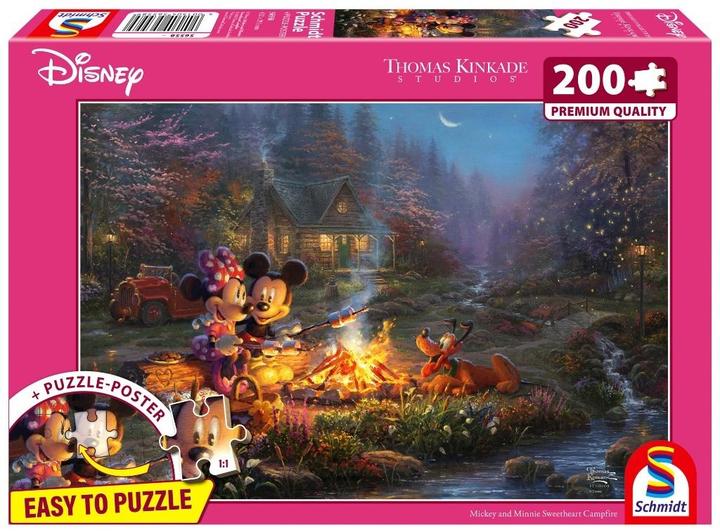 Schmidt Spiele Disney Mickey and Minnie Sweatheart Campfire 200 Teile (200 Teile)