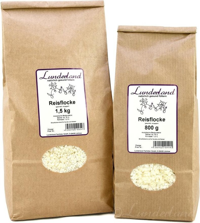 Produktbild Lunderland Getreide Reisflocke vorgegart, geschält (Adult, 1 Stk., 7500 g)