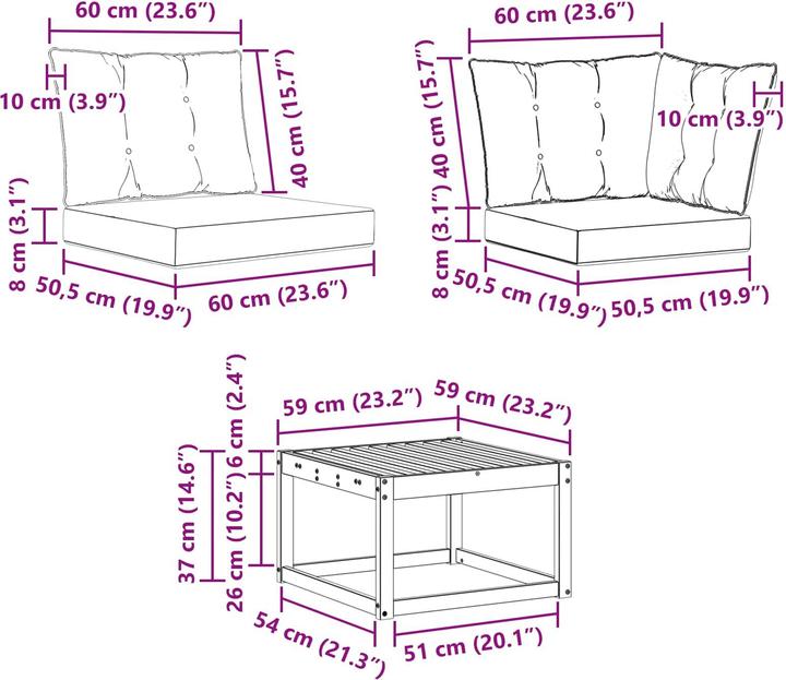 Produktbild vidaXL Outdoor-Sofagarnitur