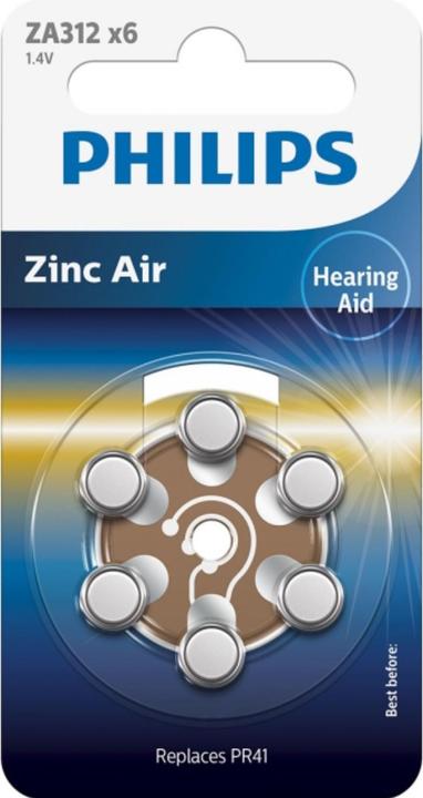 Philips Buttoncell 6pcs PR41/ZA312 (6 pcs., CR2025)