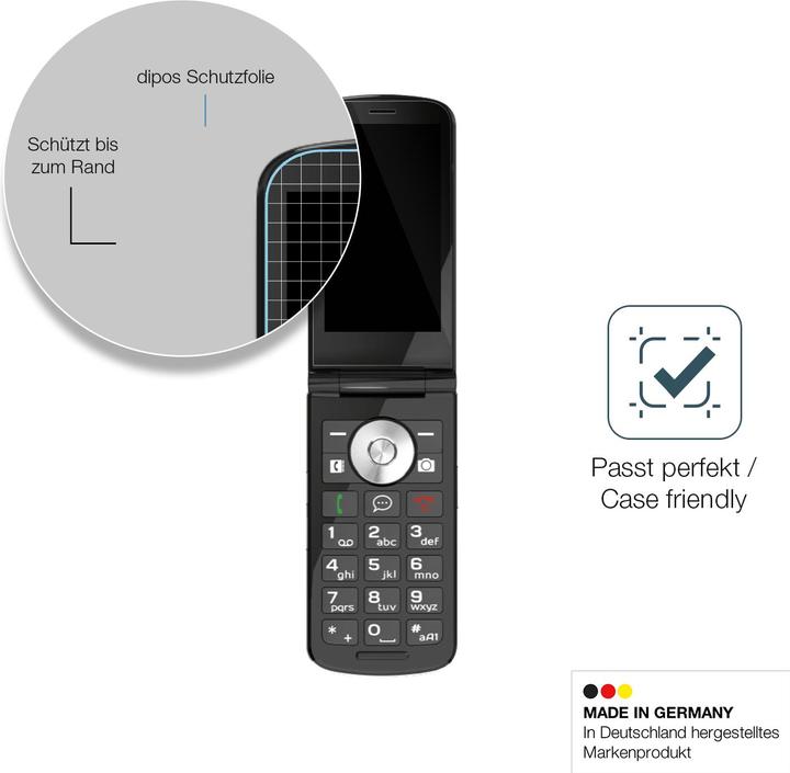 Actual product image Dipos Anti-Shock Screen Protector Clear (1 Piece, Emporia TouchSmart)