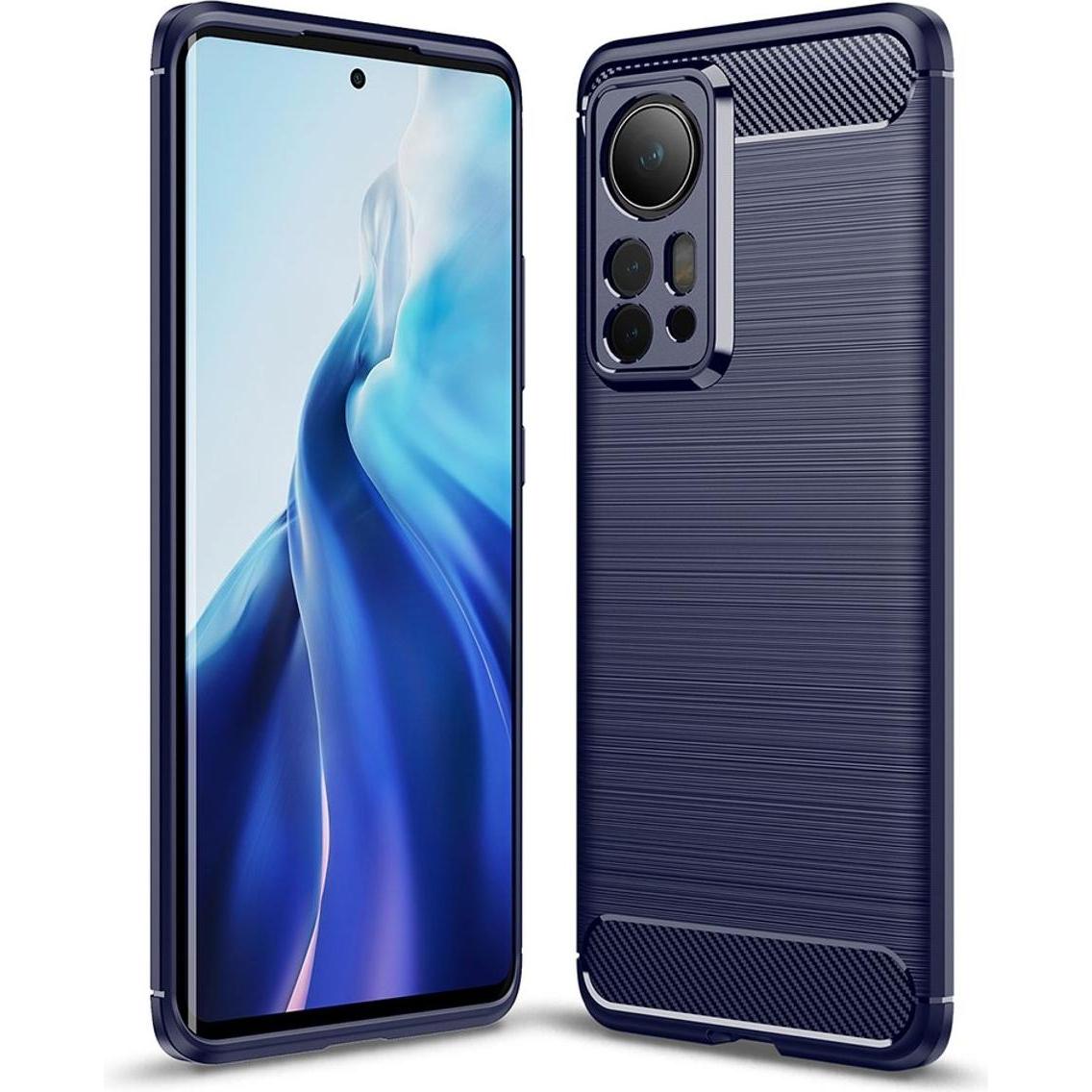 König Design Hülle Handy Schutz für Xiaomi Mi 12 Pro Case Cover Tasche Etuis Bumper Carbon (Xiaomi 12 Pro), Smartphone H...