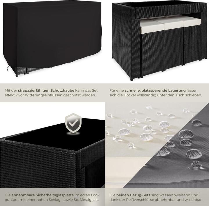 Immagine prodotto tectake set da bar in rattan Ibiza