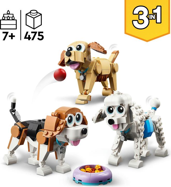 Actual product image LEGO Cute dogs (31137, LEGO Creator 3-in-1)
