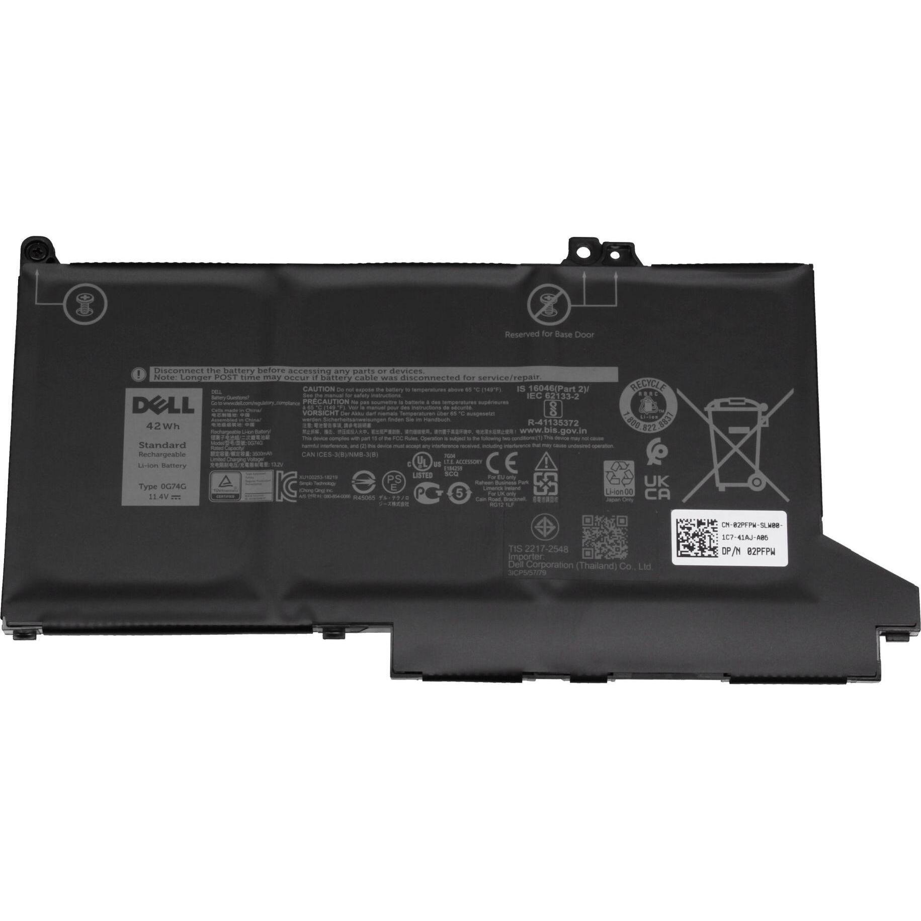 Dell 3KF82 (3 Zellen, 3684 mAh), Notebook Akku