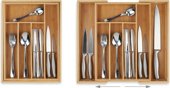 Actual product image Relaxdays Mesh Cutlery Tray L