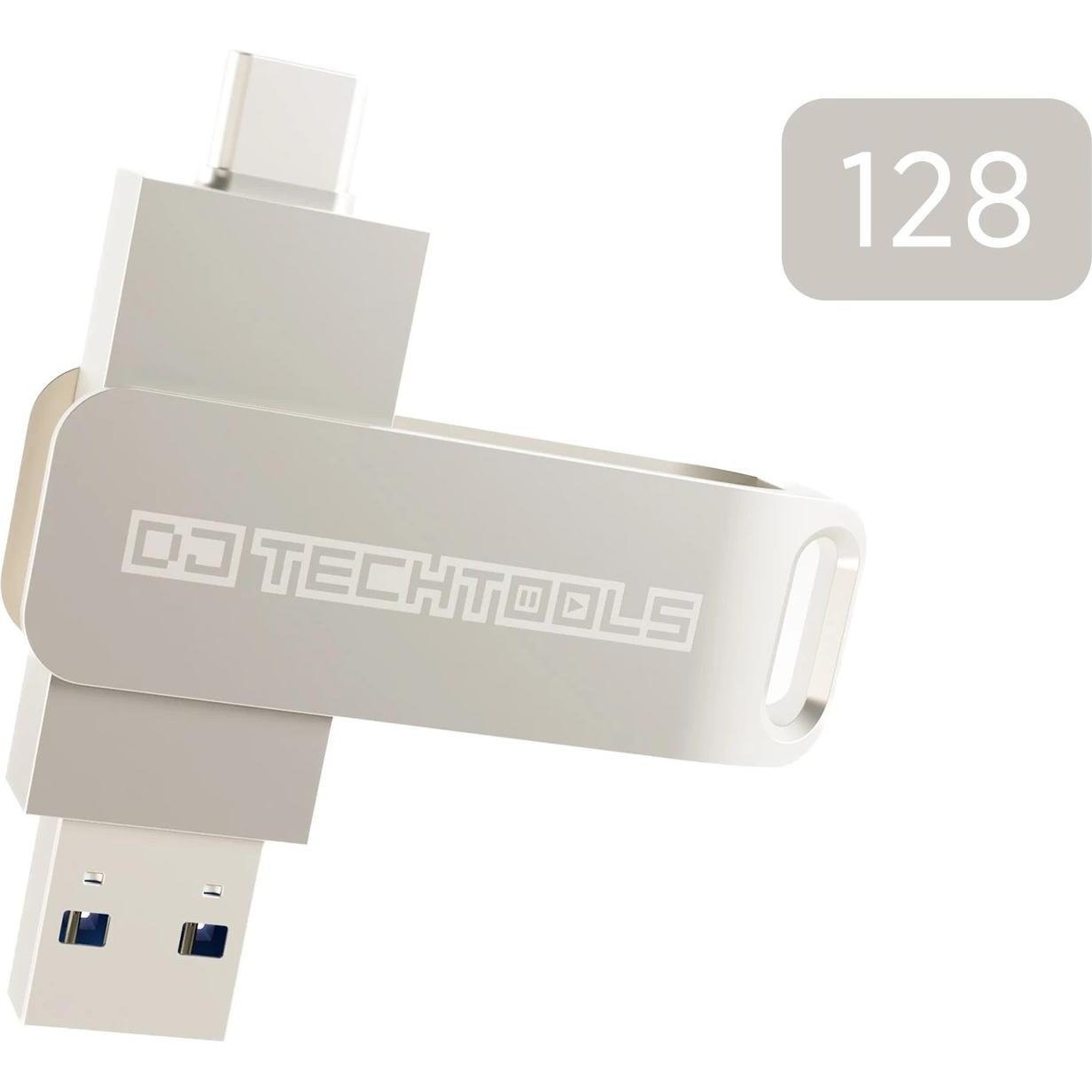 DJTechTools Chroma Drive USB - 128GB - Chrome (128 GB, USB-A), Chiavetta USB, Argento