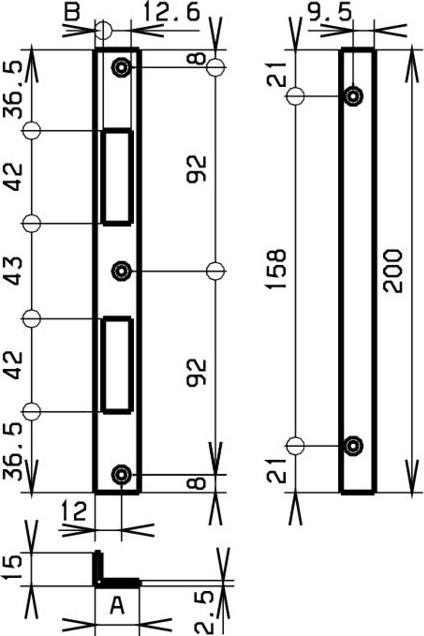 Actual product image MSL Striking plates 1870 (Door plate set)