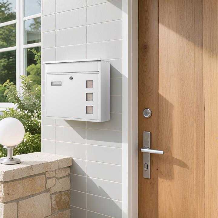 Actual product image Wiltec Design Mailbox V12 Letterbox Postbox Pillar Letter Mail Post Box