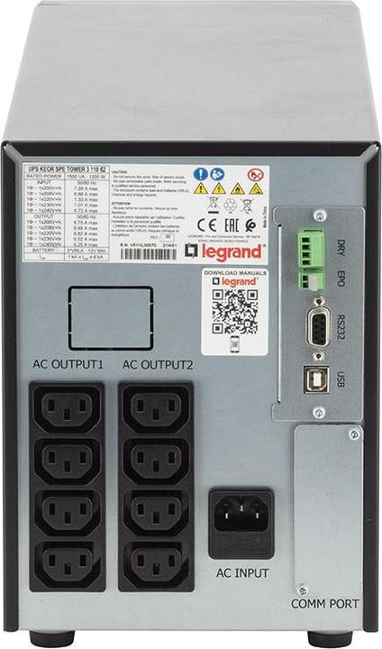 Actual product image Legrand ASI KEOR SPE tower 1.5KVA (1.50 VA, 1200 W, Line-interactive UPS)