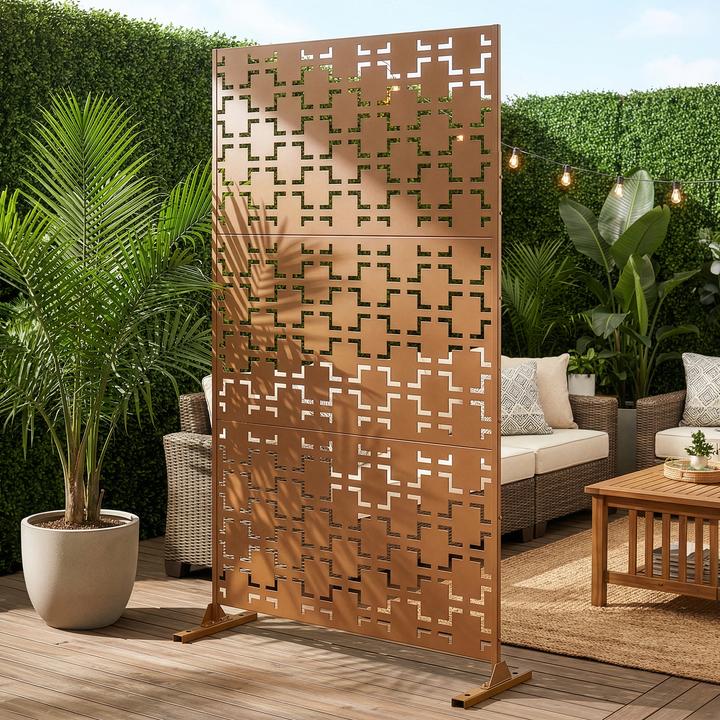 Produktbild Casa.Pro Trennwand Basciano verzinkter Stahl 180x90 cm Braun