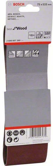 Actual product image Bosch Professional Zubehör PRO X440 sanding belt, 75 x 533 mm, G180 (180)