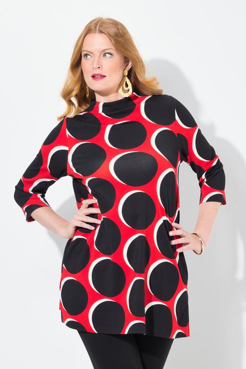 Produktbild Ulla Popken Sweatshirt, Punkte, A-Linie, Stehkragen, 3/4-Arm (42, 44)