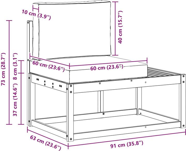 Produktbild vidaXL Outdoor-Sofa