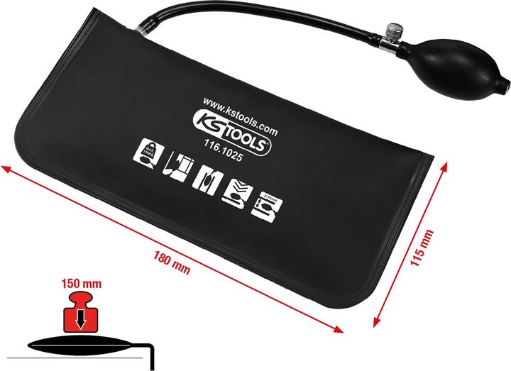Actual product image KS Tools Pressure pad with hand pump 116.1025