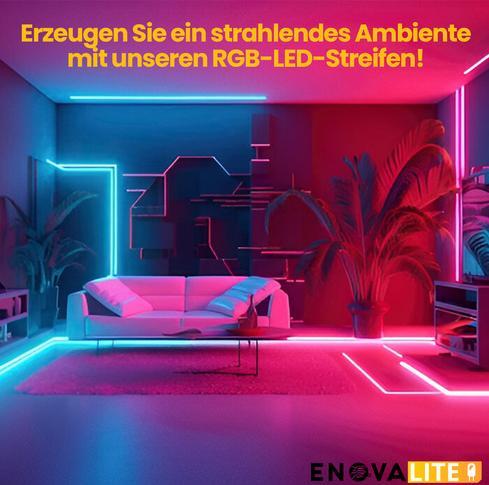 Produktbild Enovalite Digitaler LED-Streifen in RGB Farben (RGB, 500 cm, Indoor)