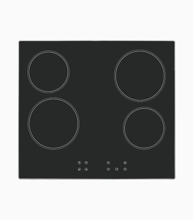 Actual product image Exquisit EKC601-Rsw-020 (58.40 cm, Glass ceramic hob)