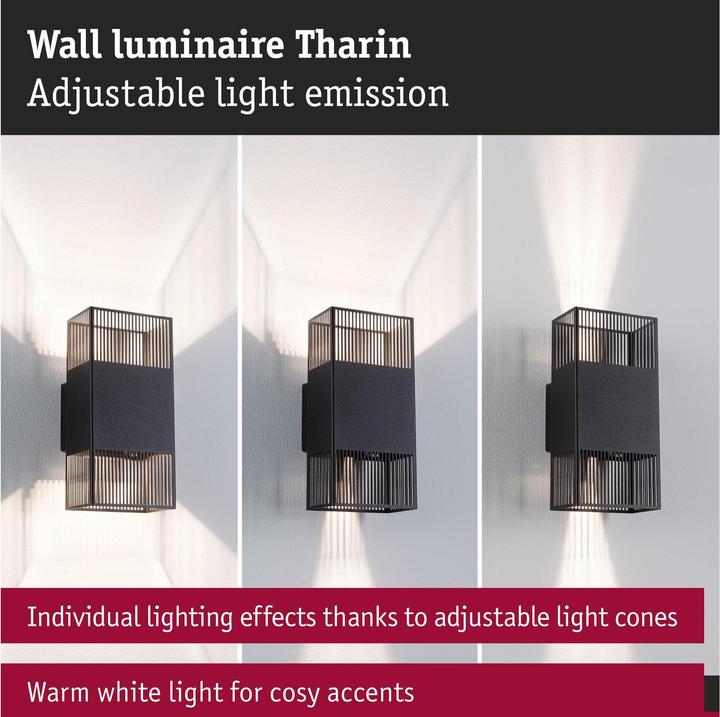 Produktbild Paulmann Wandleuchte Tharin (640 lm, IP44)
