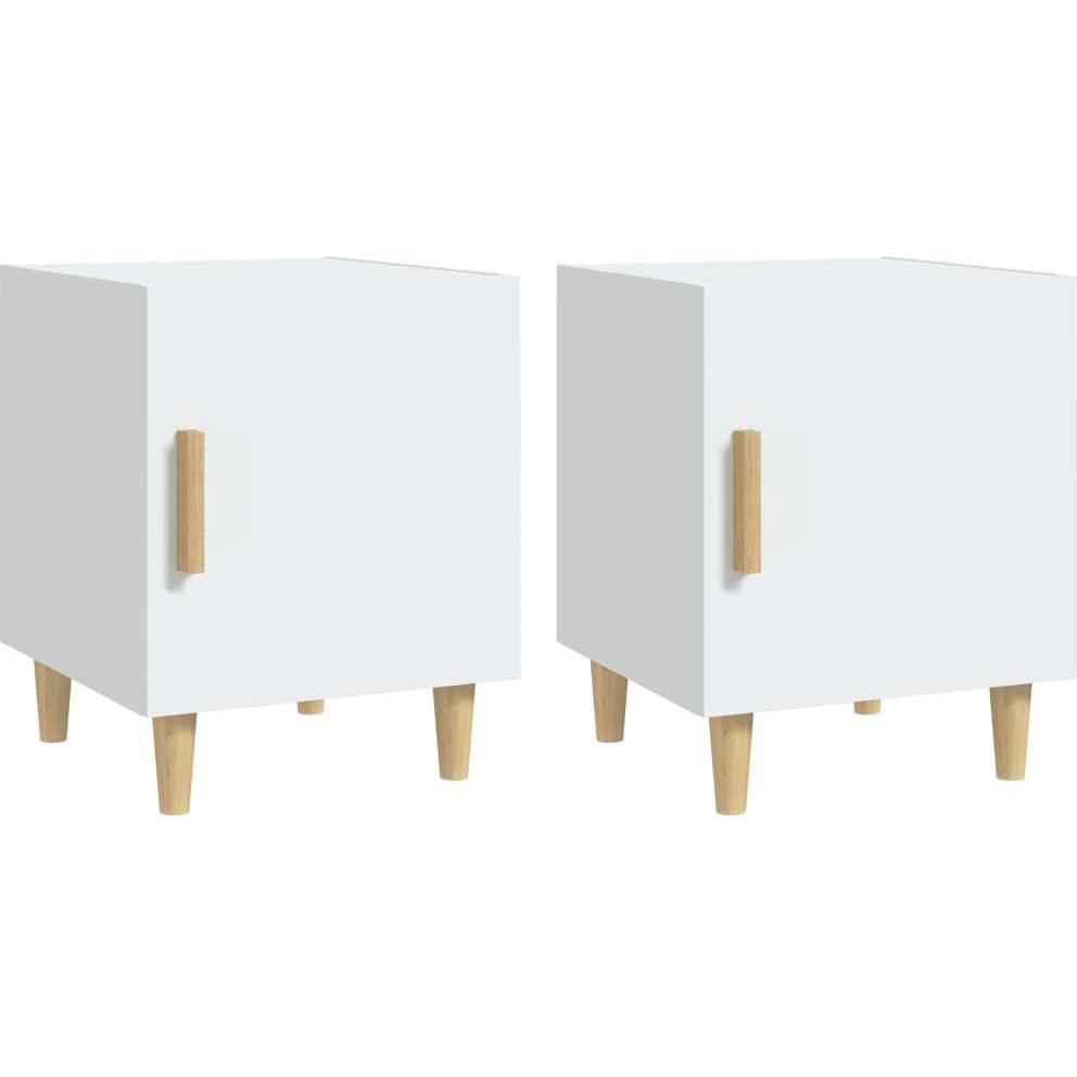 Vidaxl Weiss Nachttisch, Nachttisch (40 X 40 X 50 Cm)