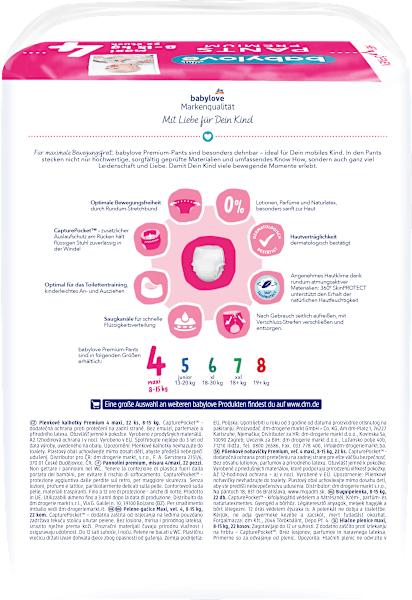 Produktbild dm babylove Pants Premium (Gr. 4, Tragepack, 22 Stück)