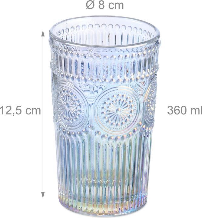 Actual product image Relaxdays 4x glass tumblers (0.36 l, 4x)
