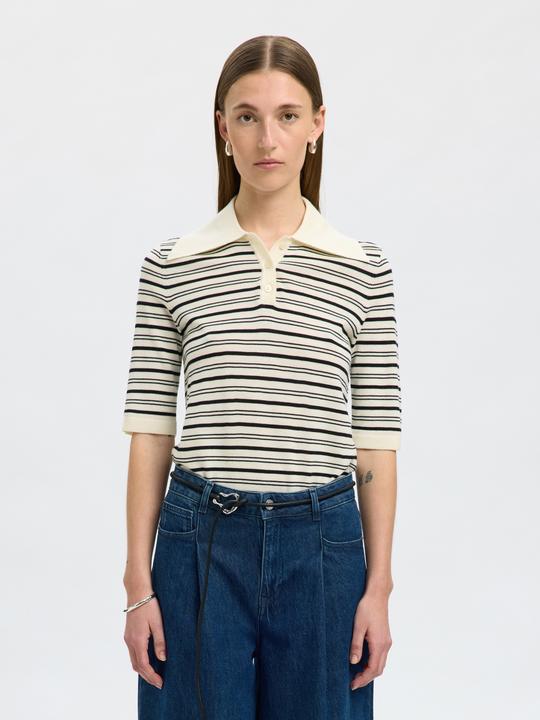 Actual product image Selected Femme 100% Merinowoll Polohemd aus Strick (M)