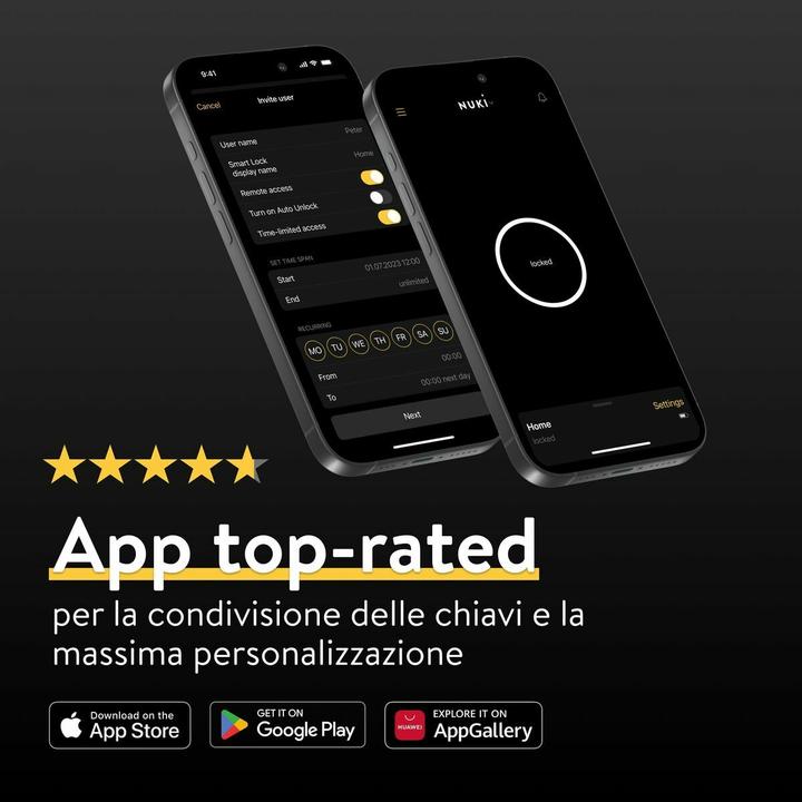 Actual product image Nuki Smart Lock PRO (5th Gen) EU cylinder (Smartphone, Electronic numerical code)