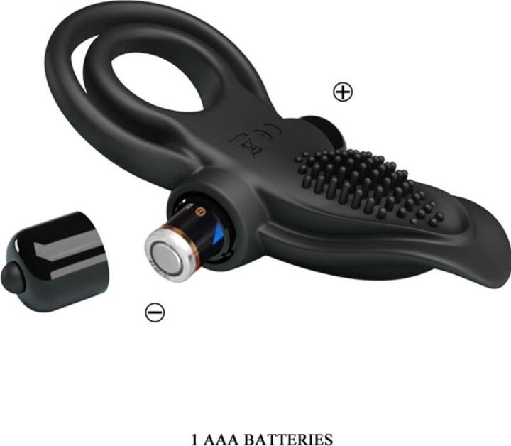 Actual product image Pretty Love Vibrant Penis Ring Black