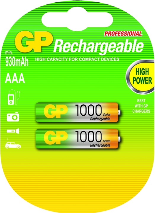 Produktbild GP Batteries ReCyko+ (2 Stk., AAA, 930 mAh)