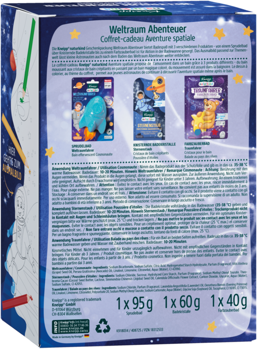 Image du produit Kneipp Coffret cadeau Naturkind Aventure spatiale (Bombe de bain)