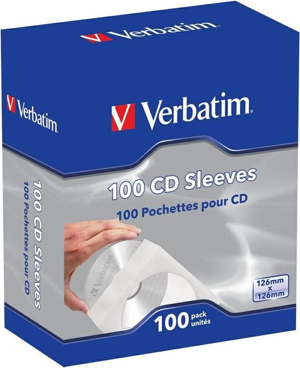 Verbatim CD/DVD Papierhüllen mit Sichtfenster (100 x)