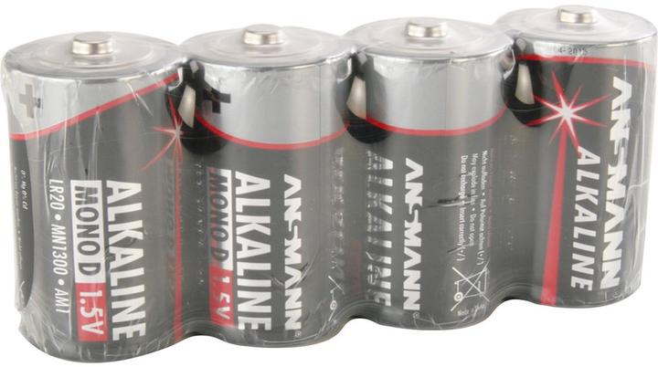 Ansmann Mono (D)-Batterie Alkali-Manga (4 Stk., D, 1300 mAh)