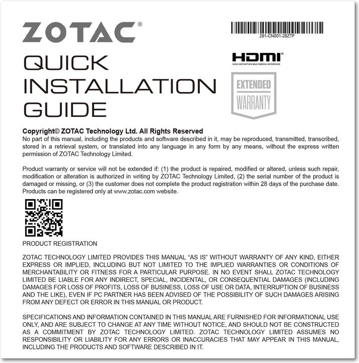 Actual product image Zotac GeForce RTX 3050 Solo (6 GB)