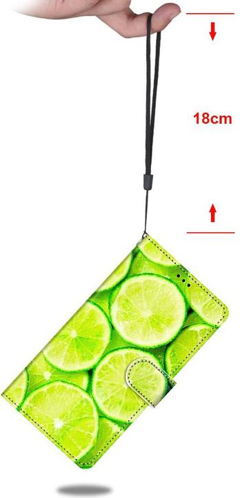 Actual product image Ueli Express iPhone 13 Mini Book Case Case with Card Holder Lime (Apple iPhone 13 mini)