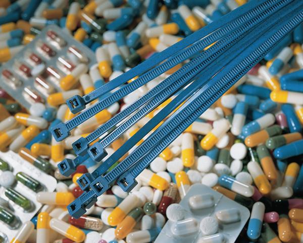 Produktbild HellermannTyton MetalContent Polyprop CableTies MCTPP30R (Metallkabelbinder, 150 mm, 100 Stk.)