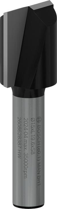 Actual product image Bosch Professional Zubehör Groove cutter, 8 mm, D1 15 mm, L 19.6 mm, G 51 mm. For hand milling cutters