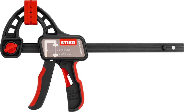 Stier Einhandzwinge 150 mm Spannweite 80 mm Ausladung (150 mm)