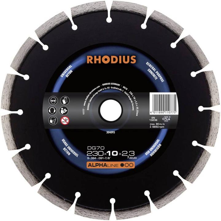 Immagine prodotto Rhodius DG70 Disco da taglio diamantato